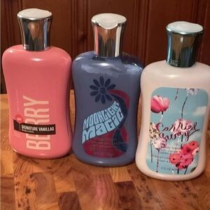 Bath & Body Works Berry, Moonlight Magic, and Carried Away Body Lotion Set
